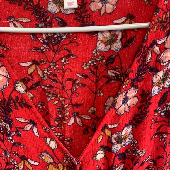 Boho Bell Sleeve Romper with Pockets - Picture 4 of 7